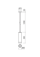 REDO 90571 KLOU venkovní závěsné svítidlo COB LED 9W 896/542lm 3000K IP54 tmavě šedá