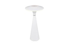 TRIO Reality R57726131 TORREZ venkovní stolní lampa SMD LED V280mm 2W/180lm 3000+4000+5000K IP44 bílá matná, nabíjecí baterie, USB-C port