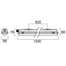 Sylvania 0010211 stropné svietidlo Resisto 1200 IP65 4800lm 4000K