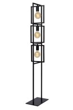 LUCIDE 00726/03/30 LUUK stojacia lampa 3xE27 čierna