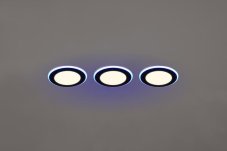 TRIO 653610332 ARGUS zápustné svietidlo SMD LED D82mm 5W/350lm 3000K+RGBW čierna matná, stmievateľné, diaľkový ovládač, 3-set