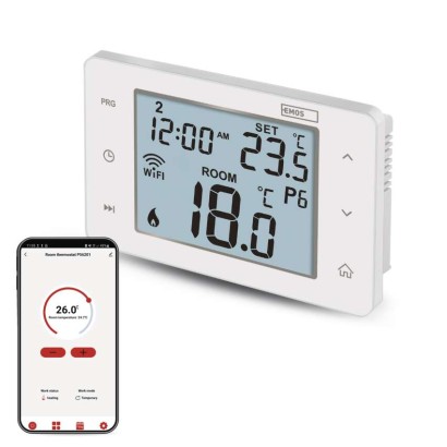 Emos P56201 GoSmart Digitální pokojový termostat, bílá, Wi-Fi