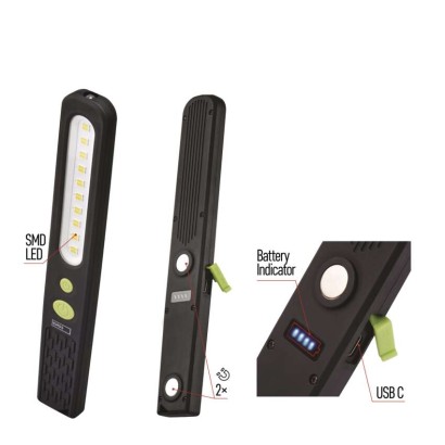 EMOS P4538 LED nabíjecí pracovní svítilna 700lm Li-Ion USB C zeleno-černá