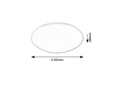 RABALUX 71132 Lucas stropné svietidlo so senzorom LED D265mm 12W/830lm 4000K IP44 biela