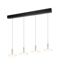 TRIO 354910465 CELESTE závěsné svítidlo SMD LED 4x7,5W/750lm 3000K černá, kávová, switchdimmer