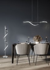 TRIO Reality R42201106 ISABEL stojacia lampa SMD LED V1200mm 21,5W/2600lm 4000K chrómová, stmievateľné