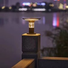 Immax 07908L NEO LITE BUBBLES Smart vonkajší solárny stĺpik LED 170mm 2W/140lm, čierna, RGB, IP54