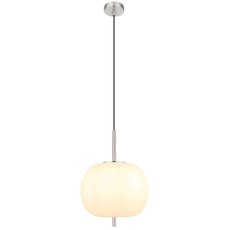 GLOBO 15345H1NO BLACKY I závesné svietidlo D300mm 1xE27 matný nikel, biela
