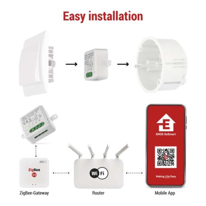 EMOS H5101 GoSmart spínací modul 1-kanálový ZigBee