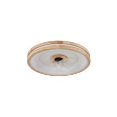 GLOBO 03650 GATIAN stropní svítidlo s ventilátorom D500mm LED 30W/2250lm 2700-6500K bílá, dřevo, dálkový ovladač