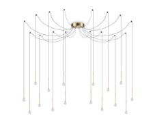 Ideal Lux 284019 LUCCIOLA závesné svietidlo LED 16W 1500/910lm 3000K mosadzná