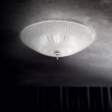 Stropné svietidlo Ideal lux 008608 SHELL PL3 TRASPARENTE 3xE27 60W