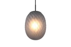 TRIO 364200154 FACETTE závesné svietidlo D170mm 1xE27 čierna matná, dymová