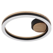 GLOBO 67298D BEATRIX stropné svietidlo D300mm LED 12W/600lm 3000K matná čierna, vzhľad dreva