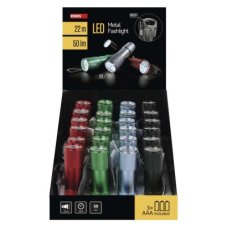 EMOS P3848A ručná kovová baterka/svietidlo LED D26mm 50lm, 3xAAA, 24-set