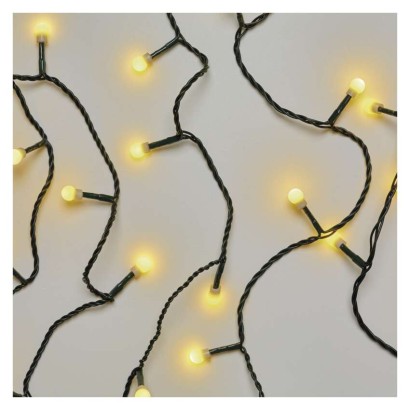 D5AW05 EMOS CHERRY Vianočná reťaz Cherry guľôčky 480 LED, zelený drôt, 48m, časovač, teplá biela, IP44