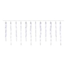 DCPC07 EMOS LED vianočná girlanda – 12x cencúľ, 3,6 m, IP44, studená biela, časovač