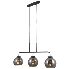 Italux PND-28028-3 závěsné svítidlo Poggi 3x40W E27 matná černá, kouřová