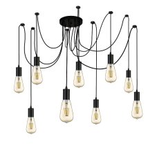 Searchlight 9669-9BK Squiggle závěsné svítidlo E27 9 x 60W