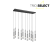 TRIO SELECT 344511120 LUCENT závesné svietidlo SMD LED 11x3W/280lm 2300+3000+4000K čierna chrómová, priehľadná, switchdimmer
