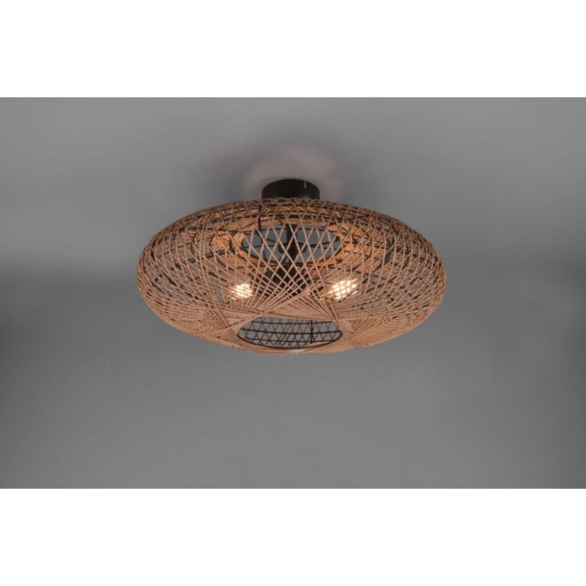 TRIO 612300236 HEDDA stropné svietidlo D520mm 2xE27 matná čierna, sisal