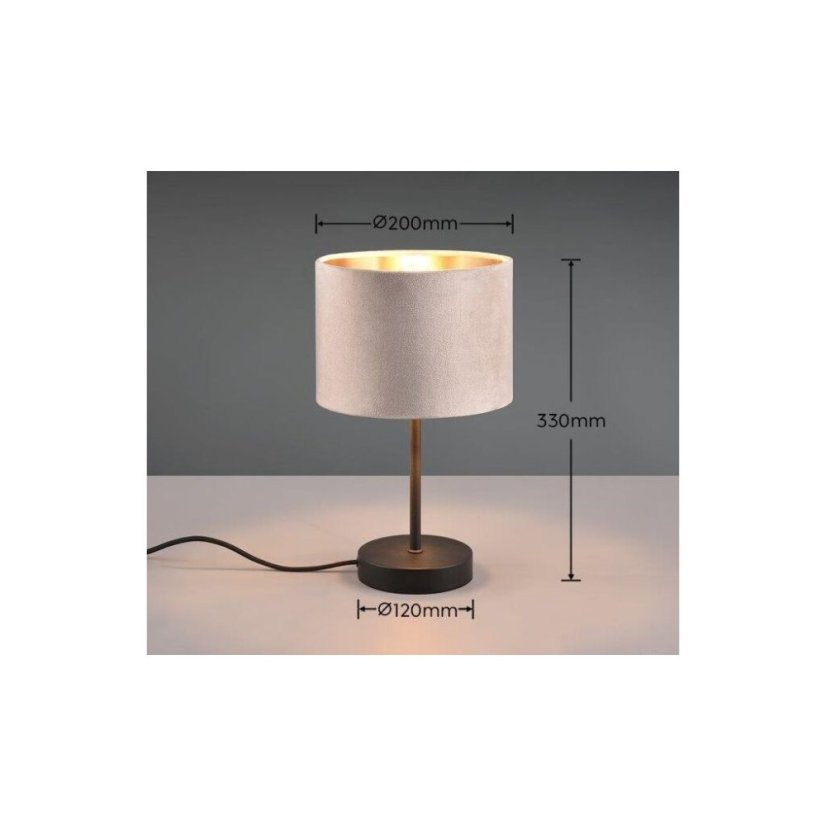 TRIO 519000144 JULIETA stolná lampička 1xE27 V330mm čierna, béžová