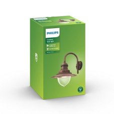 Philips 01652/06/PN Raindrop nástenné exteriérové svietidlo 1xE27 IP44 bronz