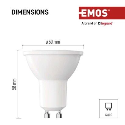 Emos ZQ8E44 LED žárovka GU10 CLASSIC MR16 7W 806lm 6500K