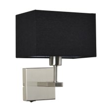 Italux WL-1122-1-A-SN-RC-BL nástenné svietidlo Norte 1x60W E27 nikel, čierna