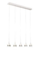 AZzardo AZ2848 DECOline DALMATIA 5 WHITE stropní závěsné LED svítidlo 5xLED 25W / 1500lm IP20 bílá