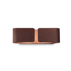Nástenné svietidlo Ideal lux 187365 CLIP AP2 SMALL CORTEN 2xE27 60W