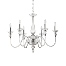 Závesné svietidlo/Luster Ideal lux 044422 DOGE SP6 TRASPARENTE 6xE14 40W chróm