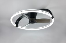 TRIO Reality R64262132 STOCKHOLM Stropné svietidlo s ventilátorom D730mm SMD LED 37W/4300lm 2700-6500K čierna, diaľkový ovládač