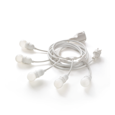 Exteriérové závesné svietidlo Ideal lux 218724 FIESTA SP5 BIANCO 5xE27 15W biela IP44