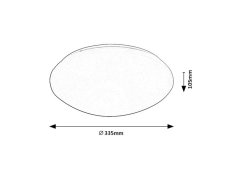 RABALUX 71133 Lucas stropné svietidlo so senzorom LED D335mm 18W/1180lm 4000K IP44 biela