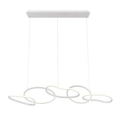 REDO 01-3391 BIAS závesné svietidlo LED 120W/9433lm 3000K+4500K+6500K biela, switchdimmer