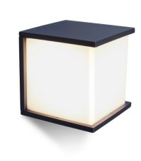 LUTEC 5184601118 BOX CUBE nástěnné svítidlo E27 60W IP44 tmavá šedá