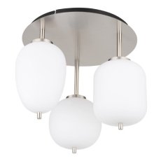 GLOBO 15345-3DNO BLACKY I stropné svietidlo D460mm 3xE14 matný nikel, biela