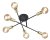 TRIO 606700632 Cross stropné svietidlo E27 6x40W