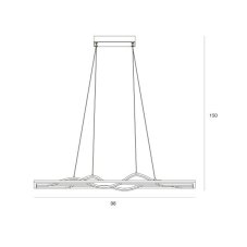 ITALUX PND-23848-30W-BK-GD Conato závesné svietidlo LED 35W/1200lm 3000K čierna, drevo
