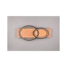 TRIO 641110232 BARCA stropné svietidlo SMD LED 30W/3500lm 3000K čierna matná, drevo, switchdimmer