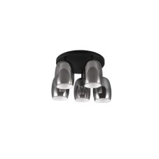TRIO SELECT 617500554 BARRET stropné svietidlo D480mm 5xE14 čierna matná, dymová