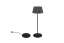 TRIO Reality R57706132 SUAREZ venkovní stolní lampa SMD LED V390mm 1,5W/200lm 3000K IP44 černámatná, nabíjecí baterie, USB-C port, nabíjecí stanice, ON/OFF