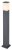 GLOBO 31732 HERRI vonkajší stĺpik 1xE27 V800mm IP44 antracit, opál