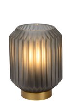 LUCIDE 45595/01/51 SUENO Lampička E14 1x40W saténová šedá, matná zlatá/mosadz