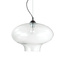 Závesné svietidlo Ideal lux 120898 BISTRO SP1 ROUND TRASPARENTE 1xE27 60W chróm