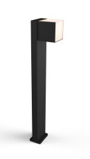 LUTEC 7193802012 CUBA exteriérový záhradný stĺpik LED 12,2W 500lm 3000K IP54 matná čierna, otočná hlavica 350°