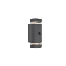 LUTEC 5604014118 FOCUS exteriérové nástěnné svítidlo se senzorem 2xGU10 IP44 tmavěšedá