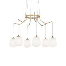 Závesné svietidlo/Luster Ideal lux 206387 KAROUSEL SP6 6xG9 15W saténová mosadz
