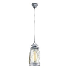 Eglo VINTAGE 49214 Závesné svietidlo BRADFORD antik strieborná 1X60W